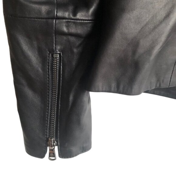 Schyia Lamb Leather Jacket XS Black Soft Supple - Picture 7 of 15